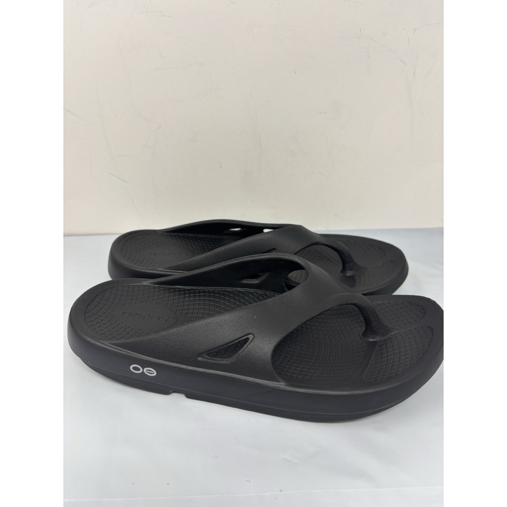 OOFOS OORIGINAL Recovery Flip Flop Sandals Slides Black Cushion Womens Size 11